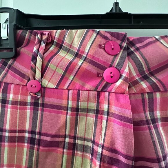Pink Plaid Knee-Length Shorts Womens XL Avenue Polyester & Rayon Blend Stylish & - Picture 4 of 7
